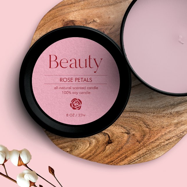 Blush Pink Round Product Label  (Creator Uploaded)