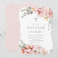 Blush Pink & Sage Green Floral Baptism
