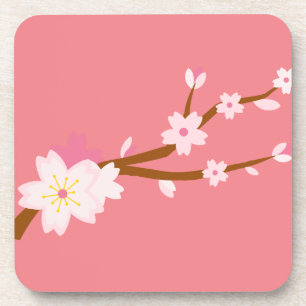 Blush pink Sakura CHerry Blossom Japanese Coaster
