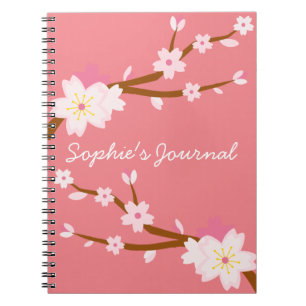 Blush pink Sakura CHerry Blossom Japanese Notebook