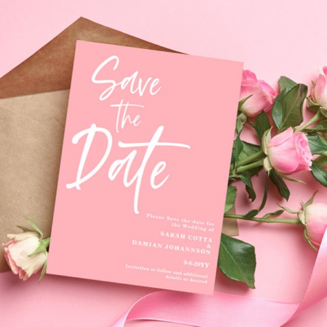 Blush Pink Save the date Card (Creator Uploaded)