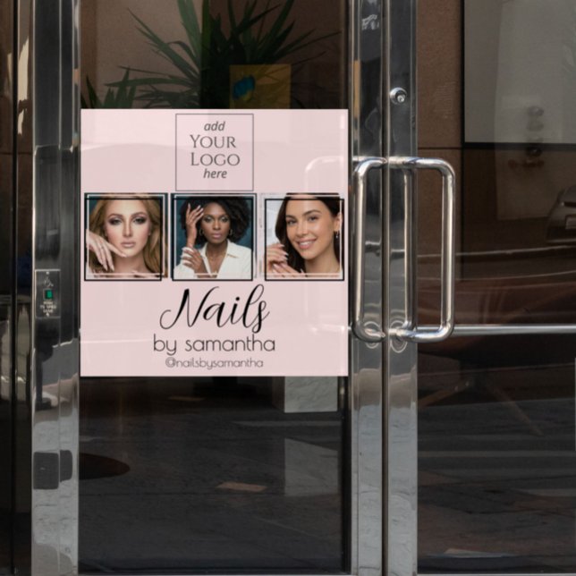 Blush Pink Script Logo 3 Photo Nail Salon (Creator Uploaded)