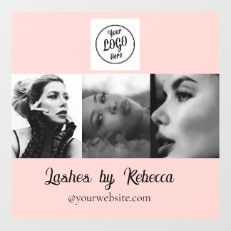 Blush Pink Script Logo Photo Eye Lashes Studio
