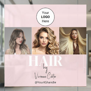 Blush Pink Script Logo Photo Hair Studio