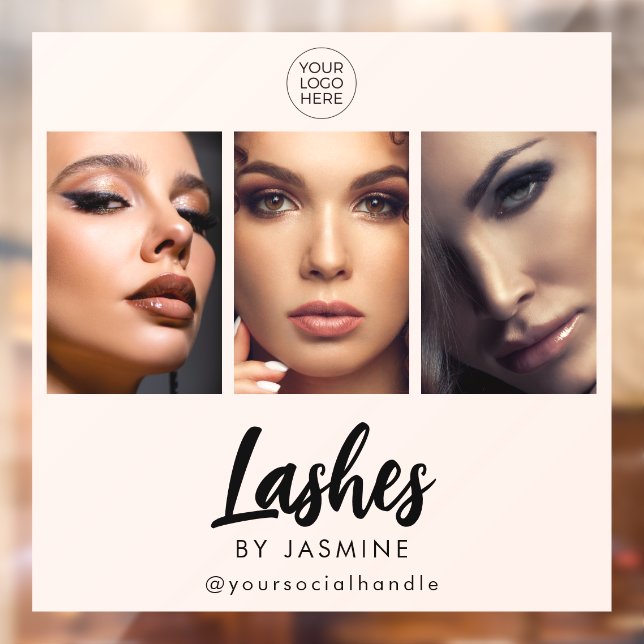 Blush Pink Script Logo Photo Lash Artist (Sheet 2)