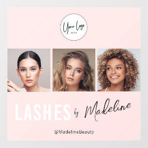 Blush Pink Script Logo Photo Lashes Studio