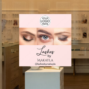 Blush Pink Script Logo Photo Lashes Studio