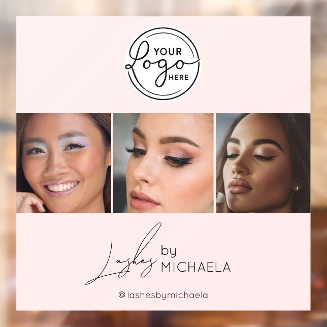 Blush Pink Script Logo Photo Lashes Studio  (Sheet 2)