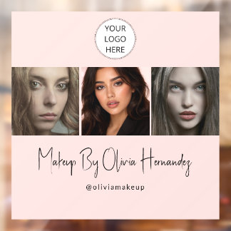 Blush Pink Script Logo Photo Makeup Studio