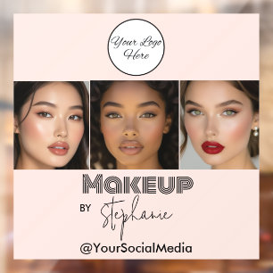 Blush Pink Script Logo Photo Makeup Studio