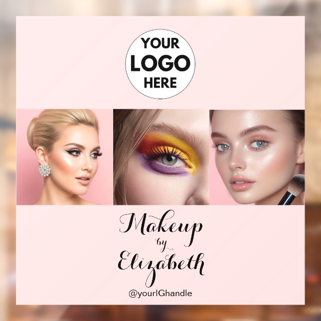Blush Pink Script Logo Photo Makeup Studio (Sheet 2)