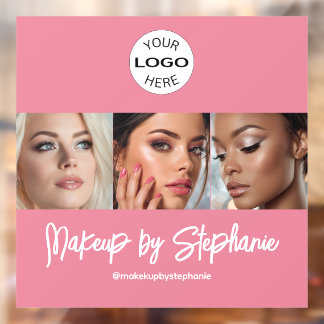 Blush Pink Script Logo Photo Makeup Studio