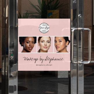 Blush Pink Script Logo Photo Makeup Studio