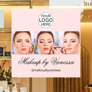 Blush Pink Script Logo Photo Makeup Studio