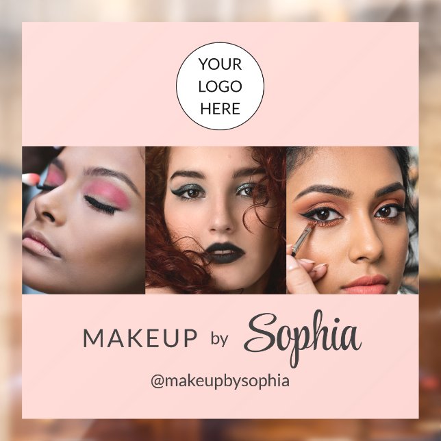 Blush Pink Script Logo Photo Makeup Studio (Sheet 2)