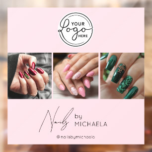 Blush Pink Script Logo Photo Nail Studio 