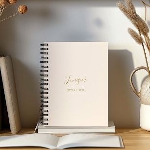 Blush Pink Script Name Modern Minimal Notebook
