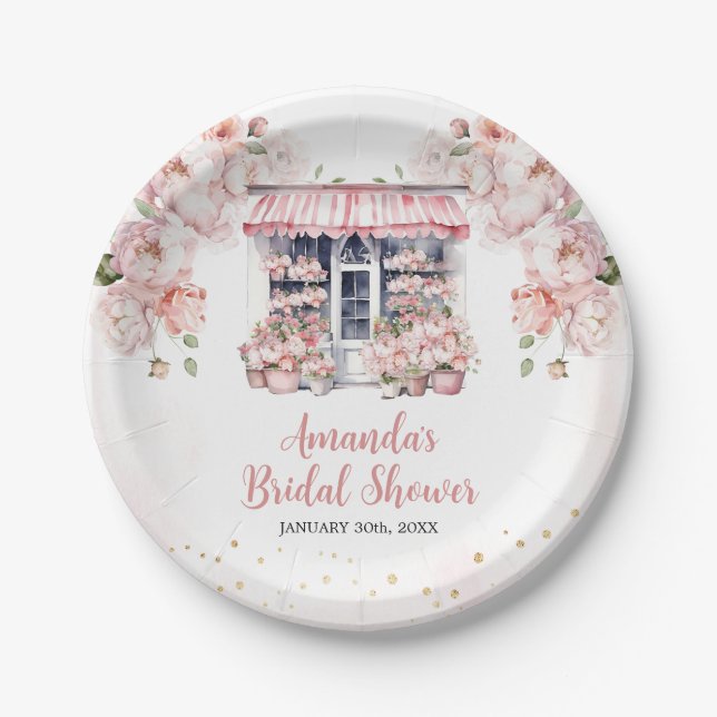 Blush Pink She's Off The Market Bridal Shower Paper Plate (Front)