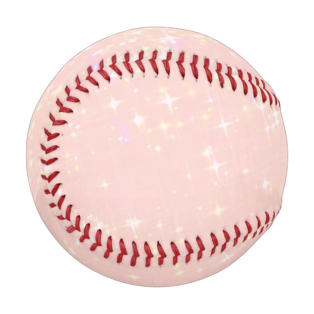 Blush Pink Shimmer - Add Text, Monogram as desired Baseball (Front Left)