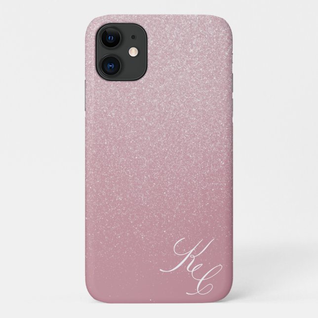 Blush Pink Shimmer Dust Personalized Phone Case (Back)