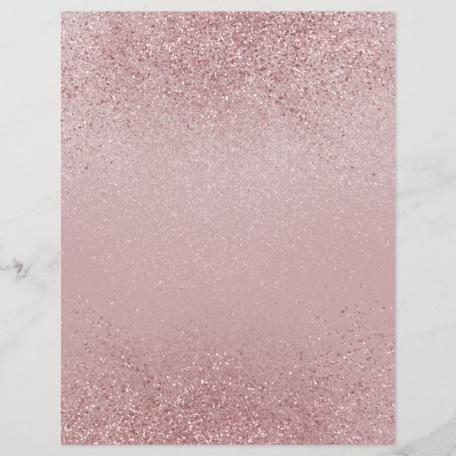 Blush Pink Shimmer Glitter Dust Scrapbook Paper (Front)
