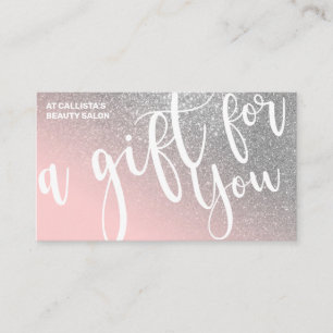 Blush Pink Silver Glitter Gift Certificate