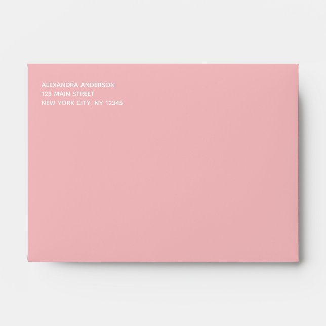 Blush Pink Simple Minimalist Coloured Envelope (Front)