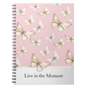 Blush Pink Skies & Butterflies  Notebook
