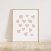 Blush Pink Small Hearts