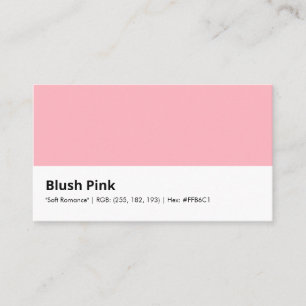 Blush Pink "Soft Romance" Business Card