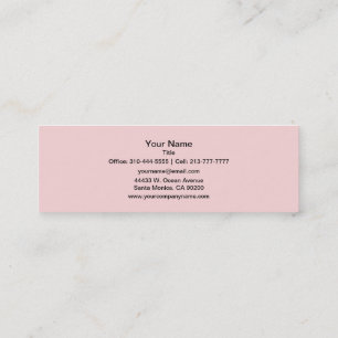 Blush Pink Solid Colour Mini Business Card