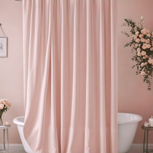 Blush Pink Solid Colour Shower Curtain
