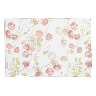 Blush pink spring summer garden matching duvet pillowcase