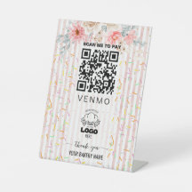 Blush pink Sprinkle Bakery venmo Payment Qr code