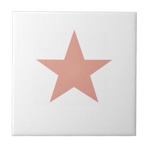 Blush Pink Star Ceramic Tile