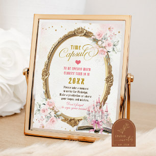 Blush Pink Storybook 1st Birthday Time Capsule  Poster