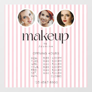 Blush Pink Stripe 3 Photo MUA Opening Hours