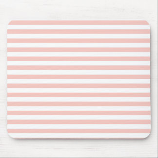 Blush Pink Stripes Mouse Pad