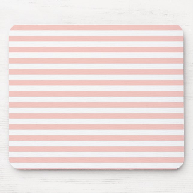 Blush Pink Stripes Mouse Pad (Front)