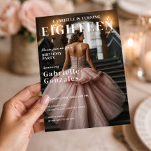 Blush Pink Sweet 18 Magazine Style