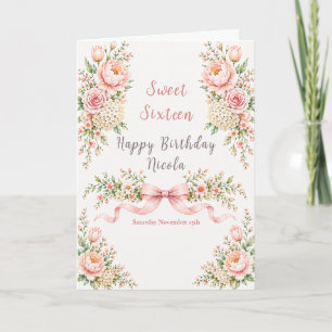 Blush Pink Sweet Sixteen Card