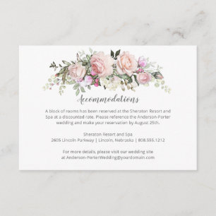 Blush Pink Sweetheart Roses and Greenery with Pink Enclosure Card