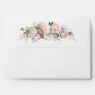 Blush Pink Sweetheart Roses, Buds, Greenery Envelope
