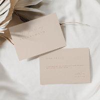 Blush Pink & Tan Elegant Bridesmaid Proposal Card