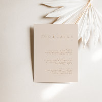 Blush Pink & Taupe Wedding Details Enclosure Card