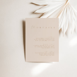 Blush Pink & Taupe Wedding Details Enclosure Card