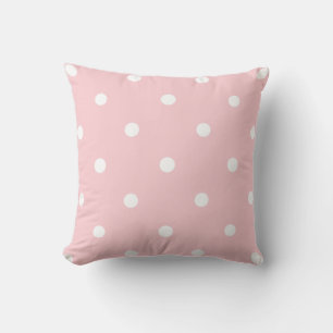 Blush Pink Template White Polka Dots Trend Colour Cushion