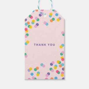 Blush Pink Thank You Confetti Polka Dots Gift Tags