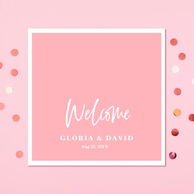 Blush Pink Thank You Wedding  Napkin (Creator Uploaded)