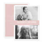 Blush Pink Then and Now Class of 2022 Graduation
